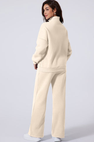 Belen Solid Zip-Up Drawstring Two Piece Sets