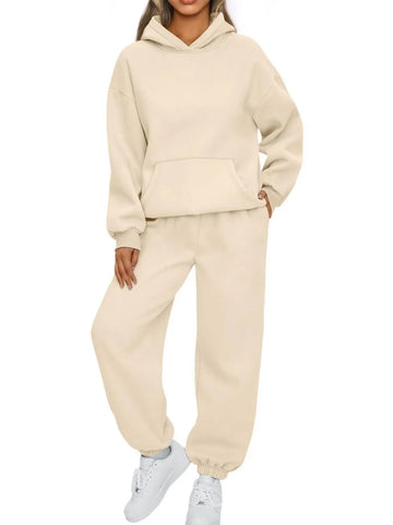Arianna Full Size Kangaroo Pocket Two Piece Sets
