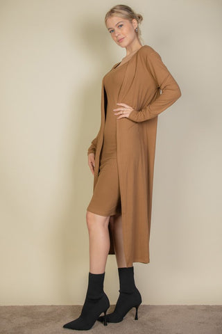 Sanchez Ramirez Ribbed Cami Midi Bodycon Dress