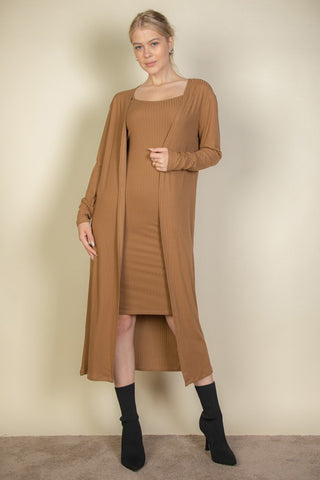 Sanchez Ramirez Ribbed Cami Midi Bodycon Dress