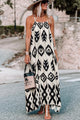 Jordy Black Western Aztec Printed Fashion Vacation Sundress
