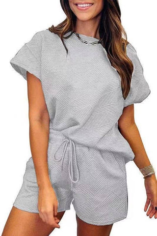 Yuni Textured Drawstring Two Piece Sets