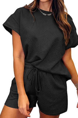 Yuni Textured Drawstring Two Piece Sets