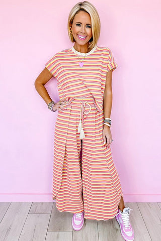 Diana Tasseled String Wide Leg Two Piece Sets