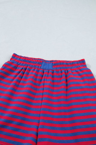 Victoria Stripe Short Sleeve Two Piece Sets