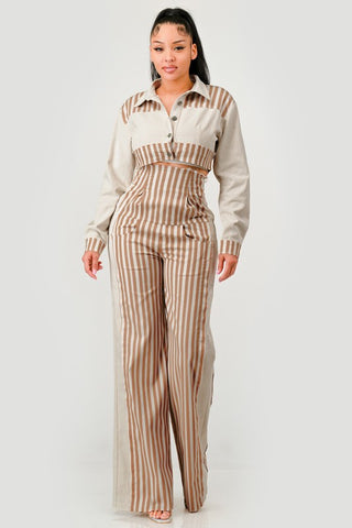 Maya High-Waist Wide-Leg Two Piece Sets