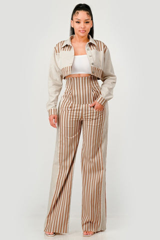 Maya High-Waist Wide-Leg Two Piece Sets