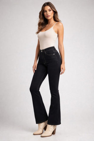 Rayele Boot Cut Jean in Black Denim
