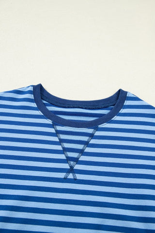 Amira Stripe Long Sleeve Pullover Two Piece Sets