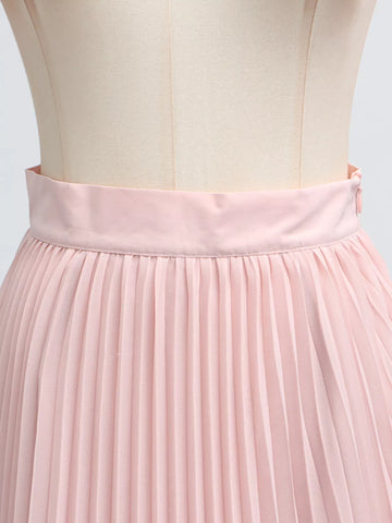 Karina Frill Lapel Collar Pleated Two Piece Sets