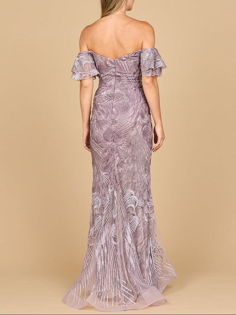 Guachupita Off Shoulder Mermaid Lace Gown Dress