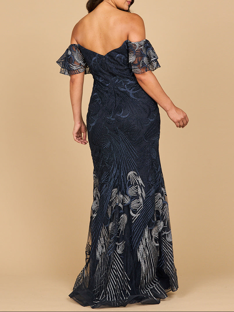 Guachupita Off Shoulder Mermaid Lace Gown Dress