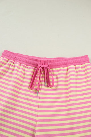 Estela Plus Size Stripe Boxy Two Piece Sets