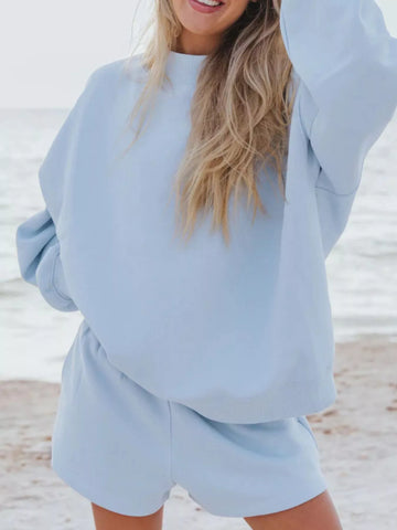 Darla Relaxed Fit Round Neck Two Piece Sets