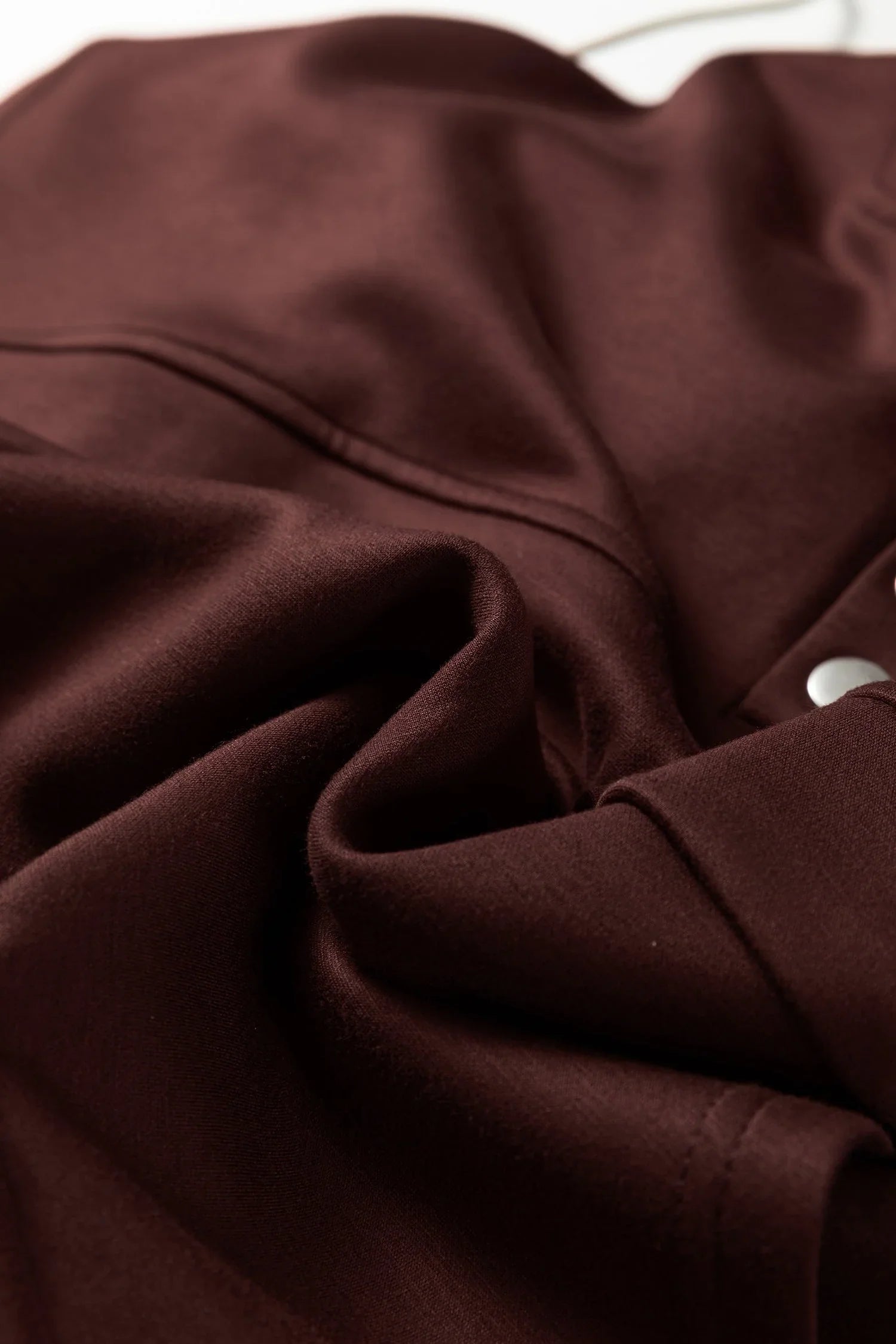 Chicory Coffee Button Drawstring Cropped Hoodie Jogger Set