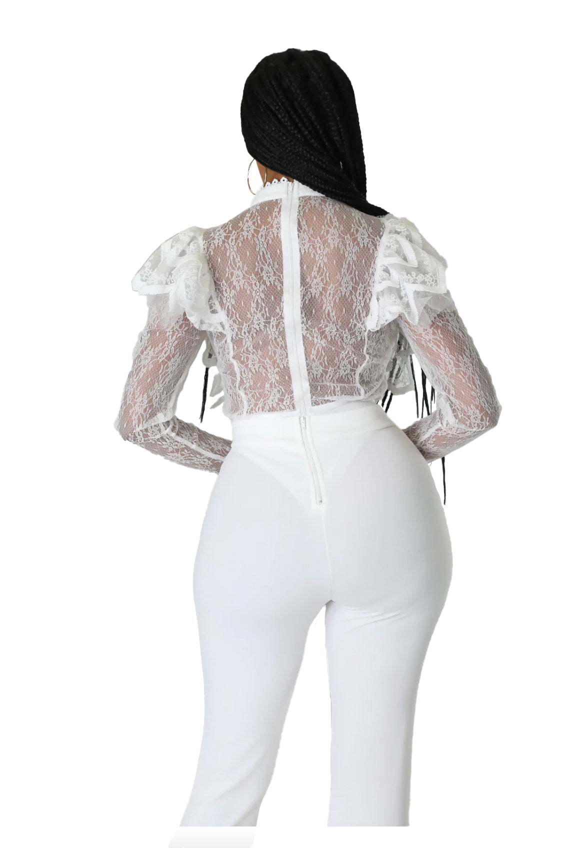 Miami Night Two Piece Lace Bodysuit with Boot Cut