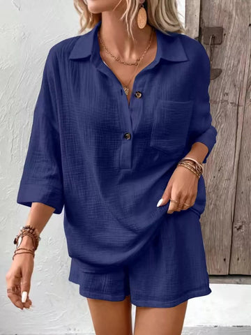 Renata Pretty Button Detail Two Piece Sets