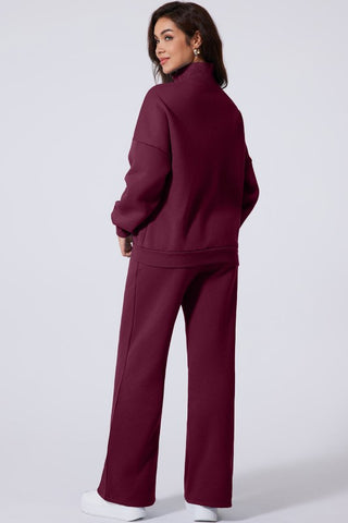 Belen Solid Zip-Up Drawstring Two Piece Sets