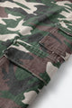 Gretter Green Camo Denim Cargo Wide Leg Pants