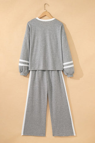 Veronica Stripe Drawstring Two Piece Sets