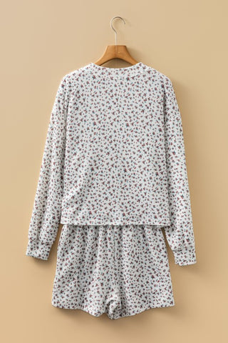 Marisol Floral Henley Two Piece Sets