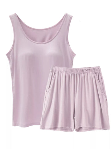 Paola Modal Padded Sleeveless Two Piece Sets