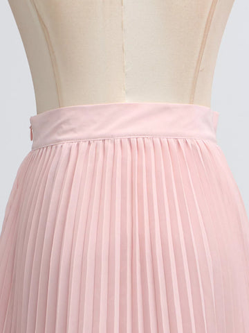 Karina Frill Lapel Collar Pleated Two Piece Sets