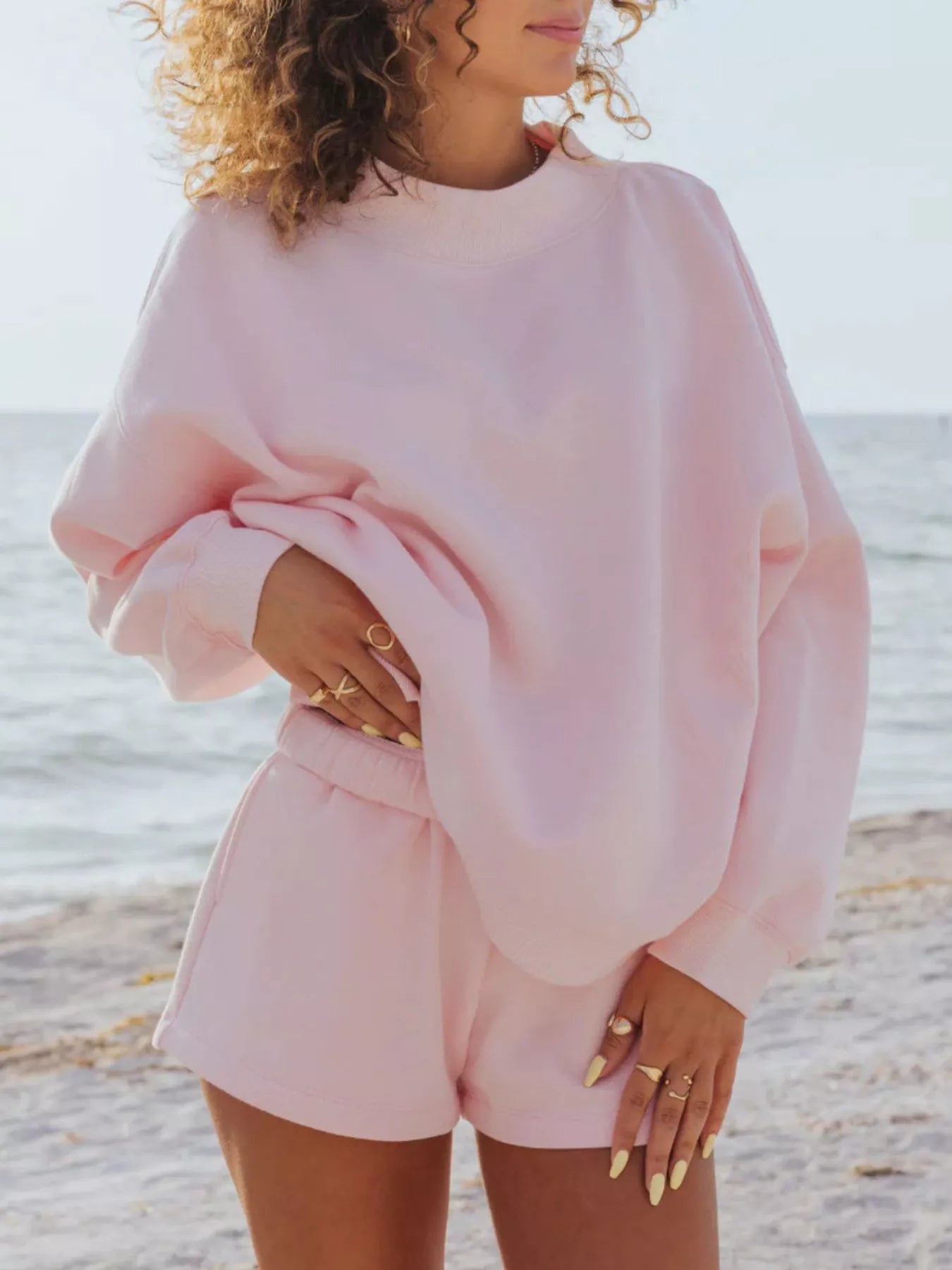 Darla Relaxed Fit Round Neck Two Piece Sets