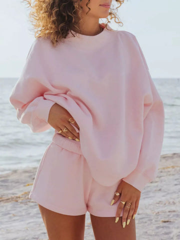 Darla Relaxed Fit Round Neck Two Piece Sets
