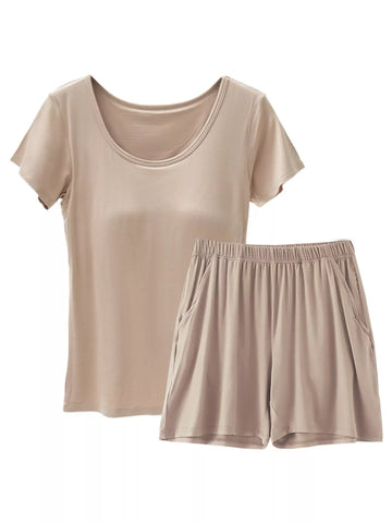 Manuela Padded Modal Short Sleeve Two Piece Sets