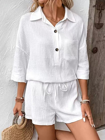 Renata Pretty Button Detail Two Piece Sets