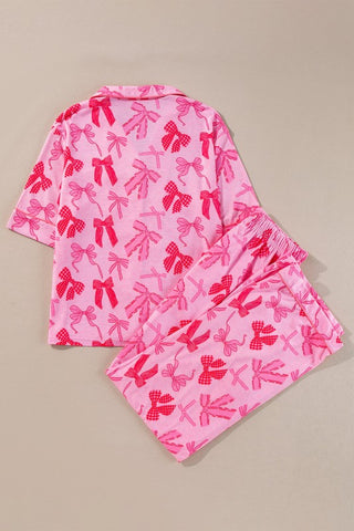 Cristal Bow Knot Lapel Collar Two Piece Sets