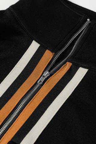 Elisa Stripe Patchwork Pullover Two Piece Sets