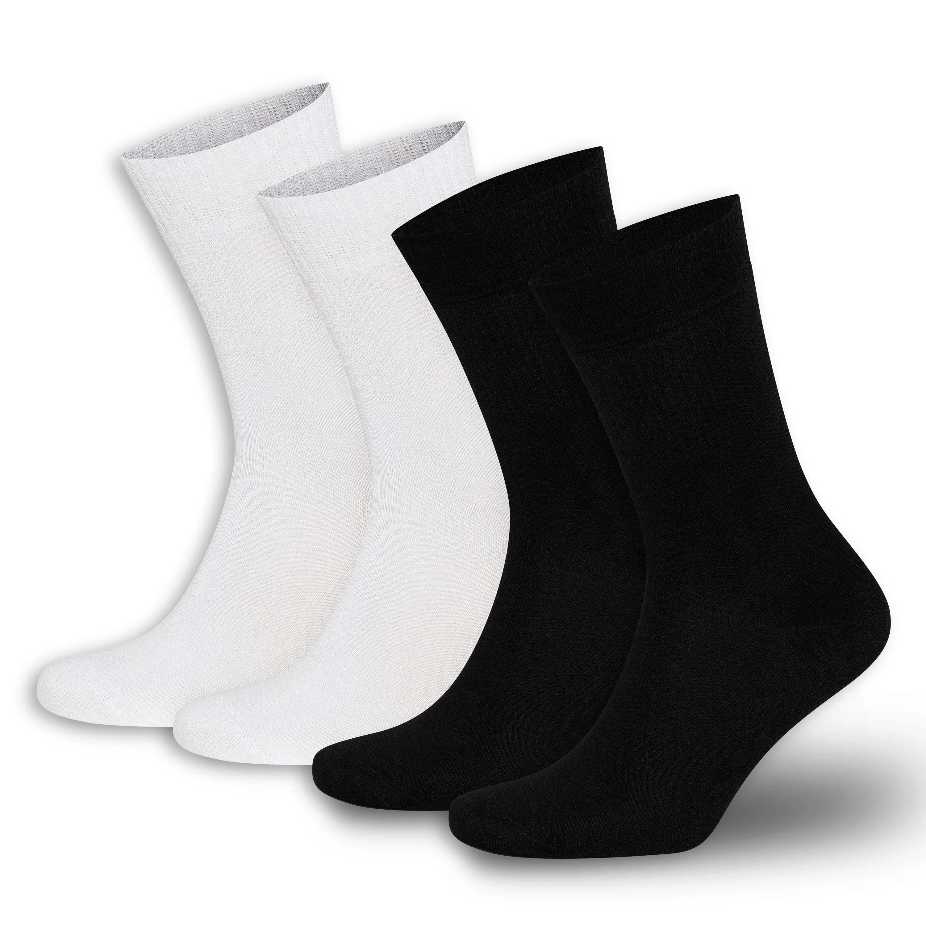 Men’s & Women’s Bamboo Diabetic Crew Socks 4-Pack