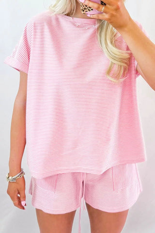 Olivia Stripe Matching Oversized Two Piece Sets