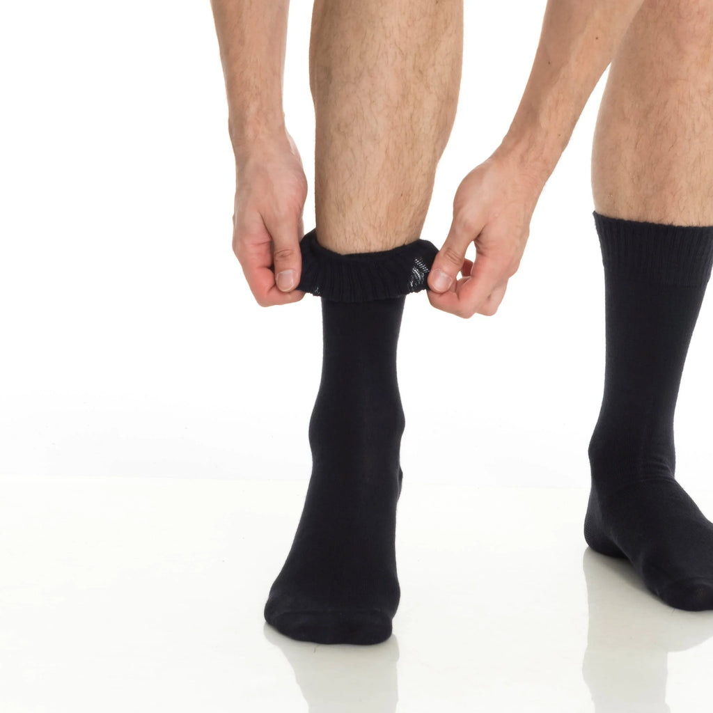 Men’s & Women’s Bamboo Diabetic Crew Socks 4-Pack