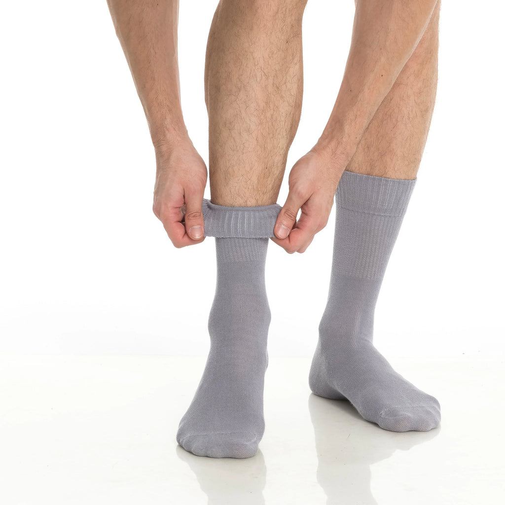 Men’s & Women’s Bamboo Diabetic Crew Socks 4-Pack