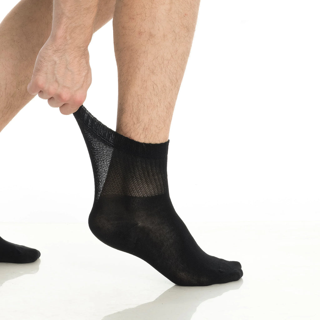 Men’s & Women’s Bamboo Diabetic Ankle Socks 4-Pack