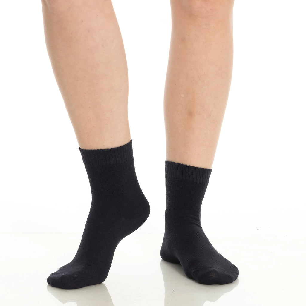 Men’s & Women’s Bamboo Diabetic Ankle Socks 4-Pack