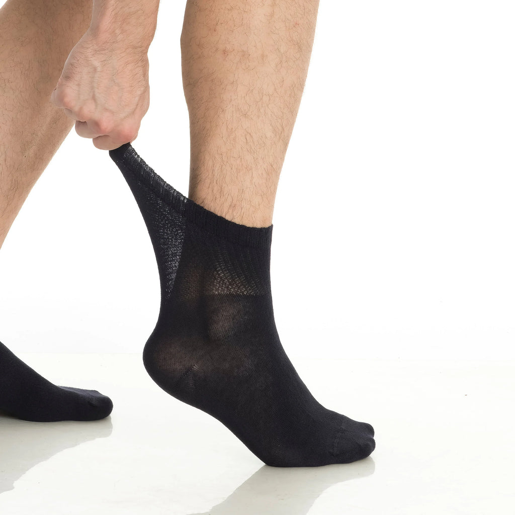 Men’s & Women’s Bamboo Diabetic Ankle Socks 4-Pack