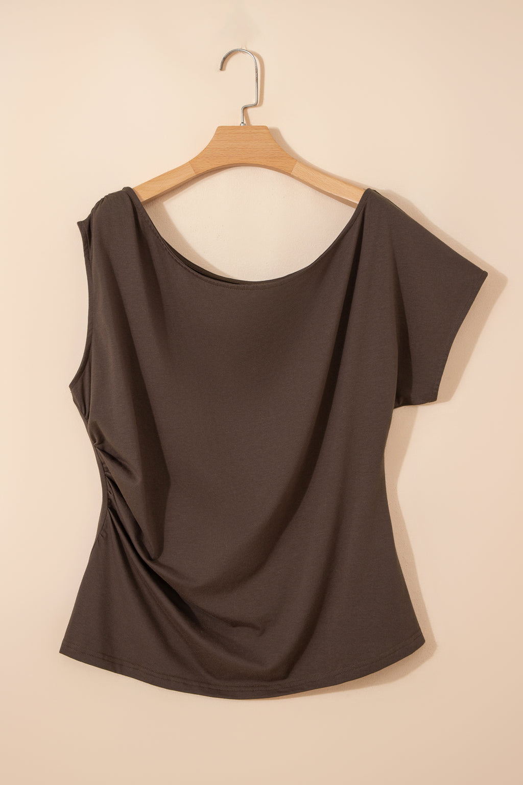 Solid Asymmetric Neck Sleeve