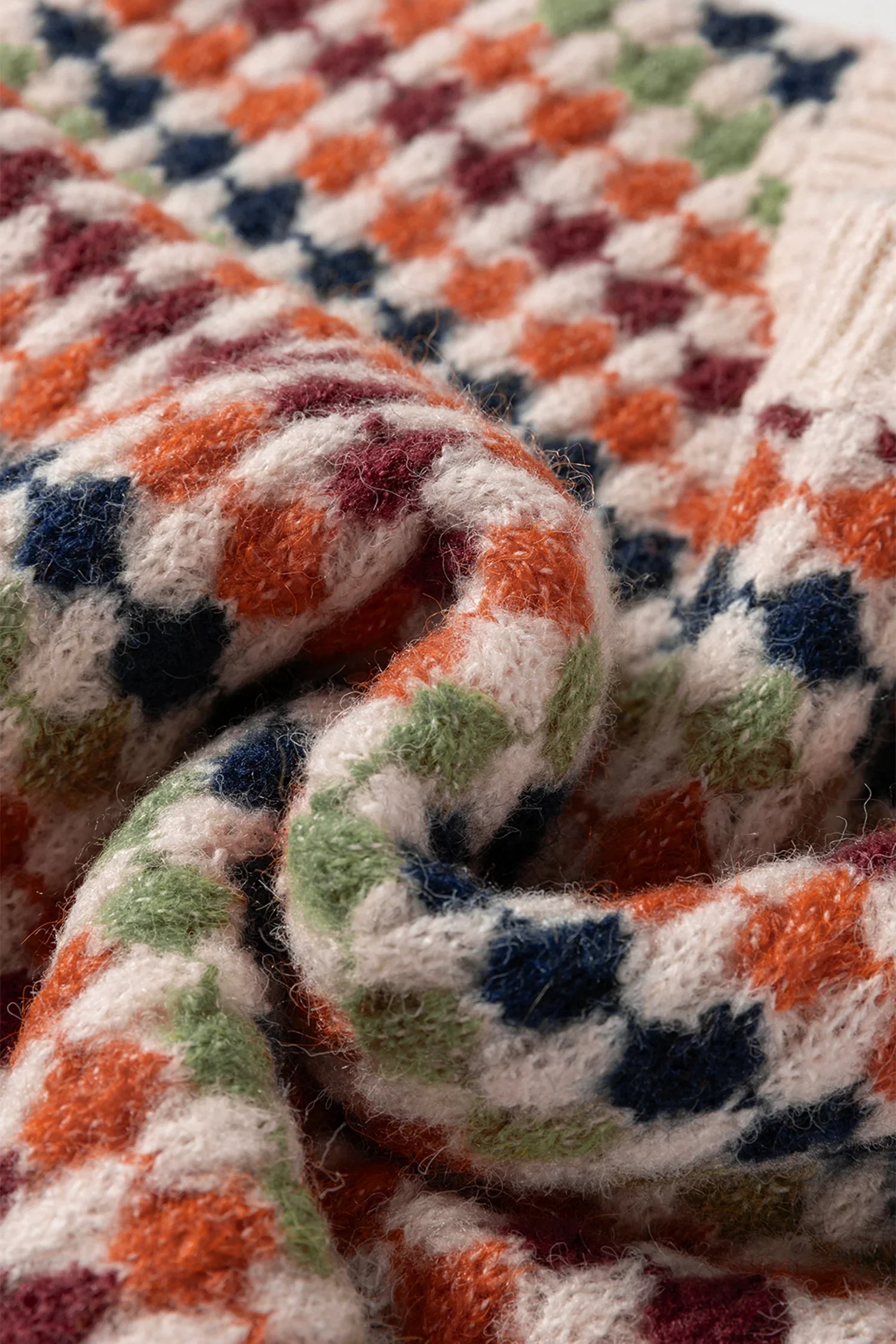 Tiffany Multicolour Dotty Striped Pattern Knit Drop Shoulder Sweater