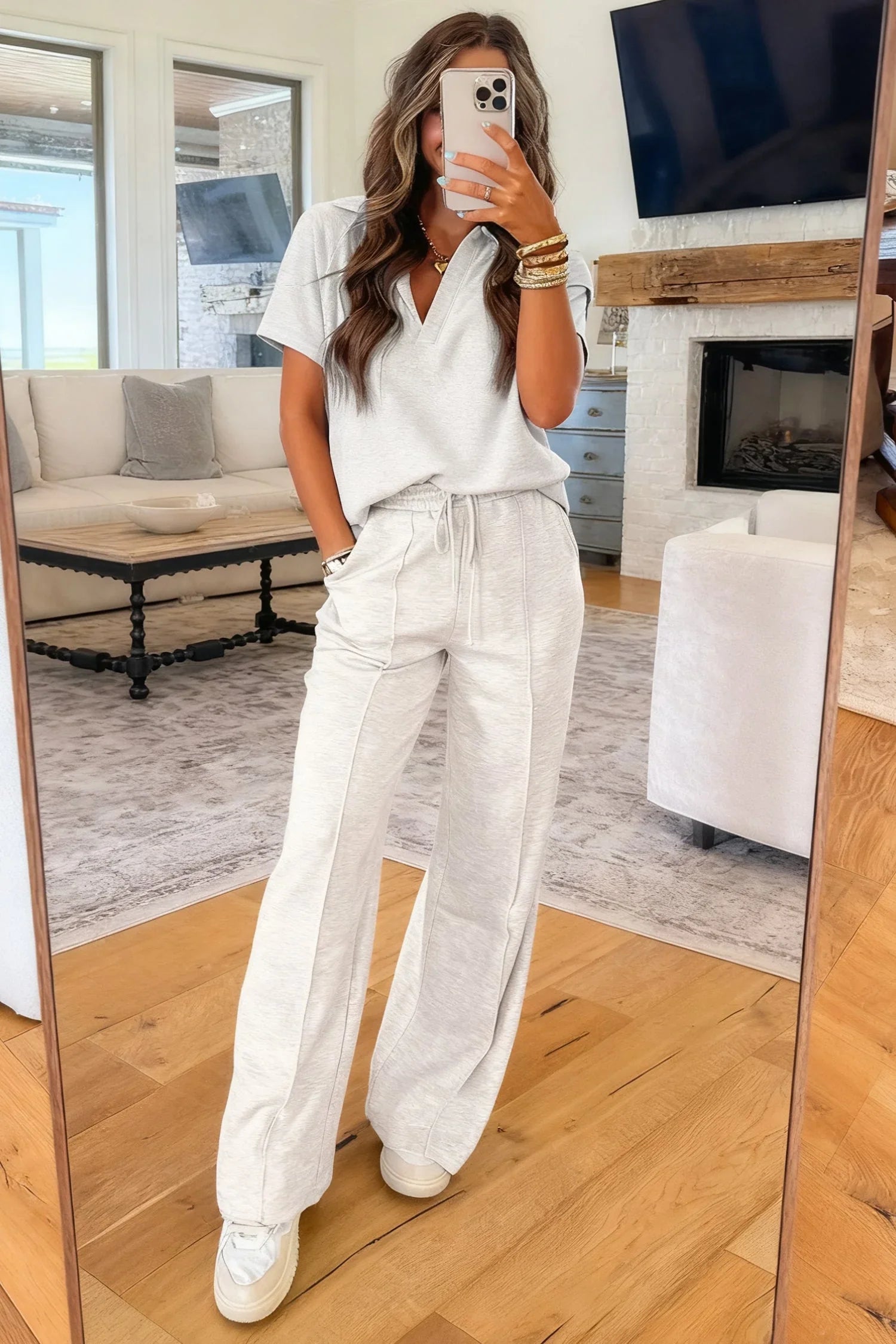 Lola Solid Sporty & Drawstring Two Piece Sets