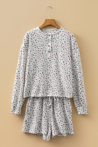 Marisol Floral Henley Two Piece Sets