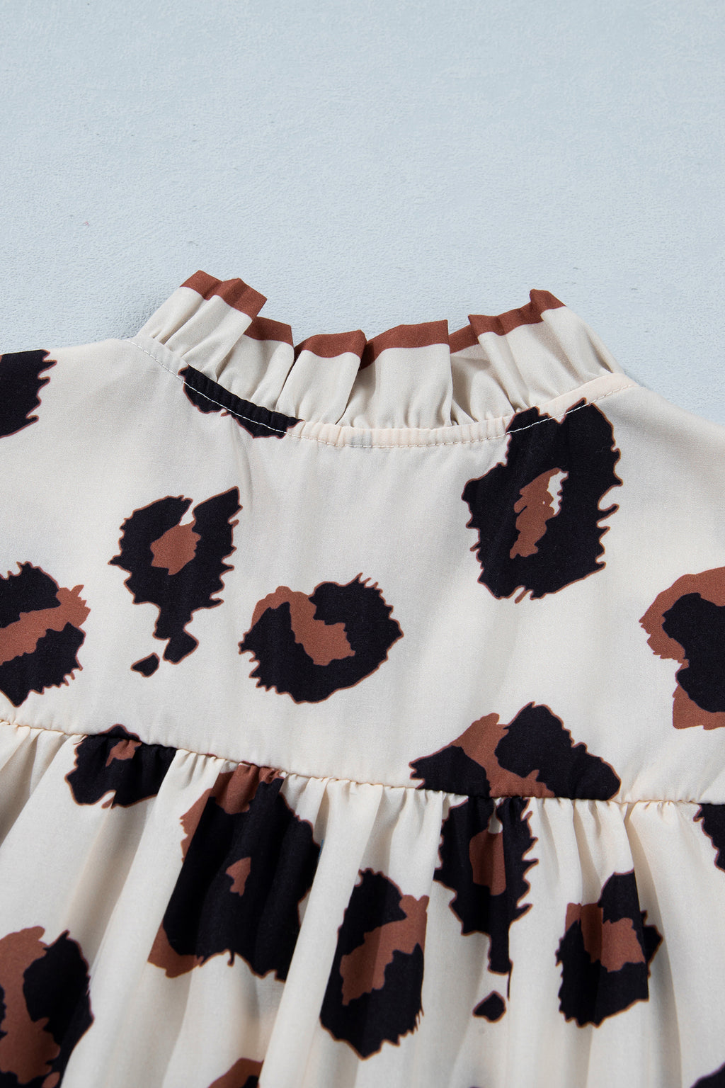 Leopard Ruffle Sleeve Summer
