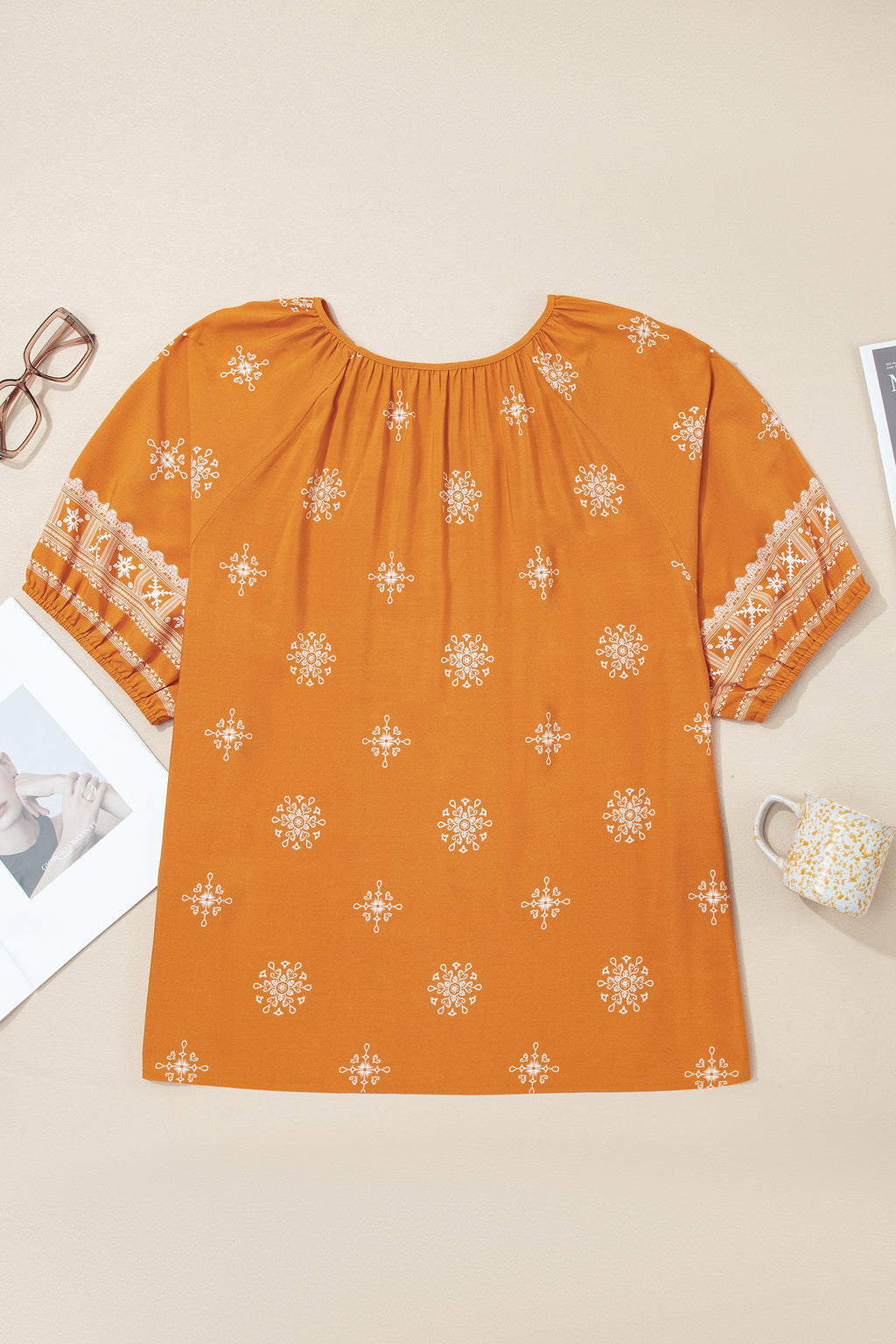 Boho Chic Notched V Neck Floral