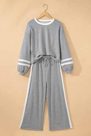 Veronica Stripe Drawstring Two Piece Sets