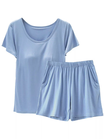 Manuela Padded Modal Short Sleeve Two Piece Sets