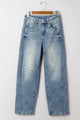 Hailline Dusk Blue Vintage Washed Seam Detail Shift Jeans