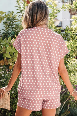 Mariannely Polka Dot Print Two Piece Sets